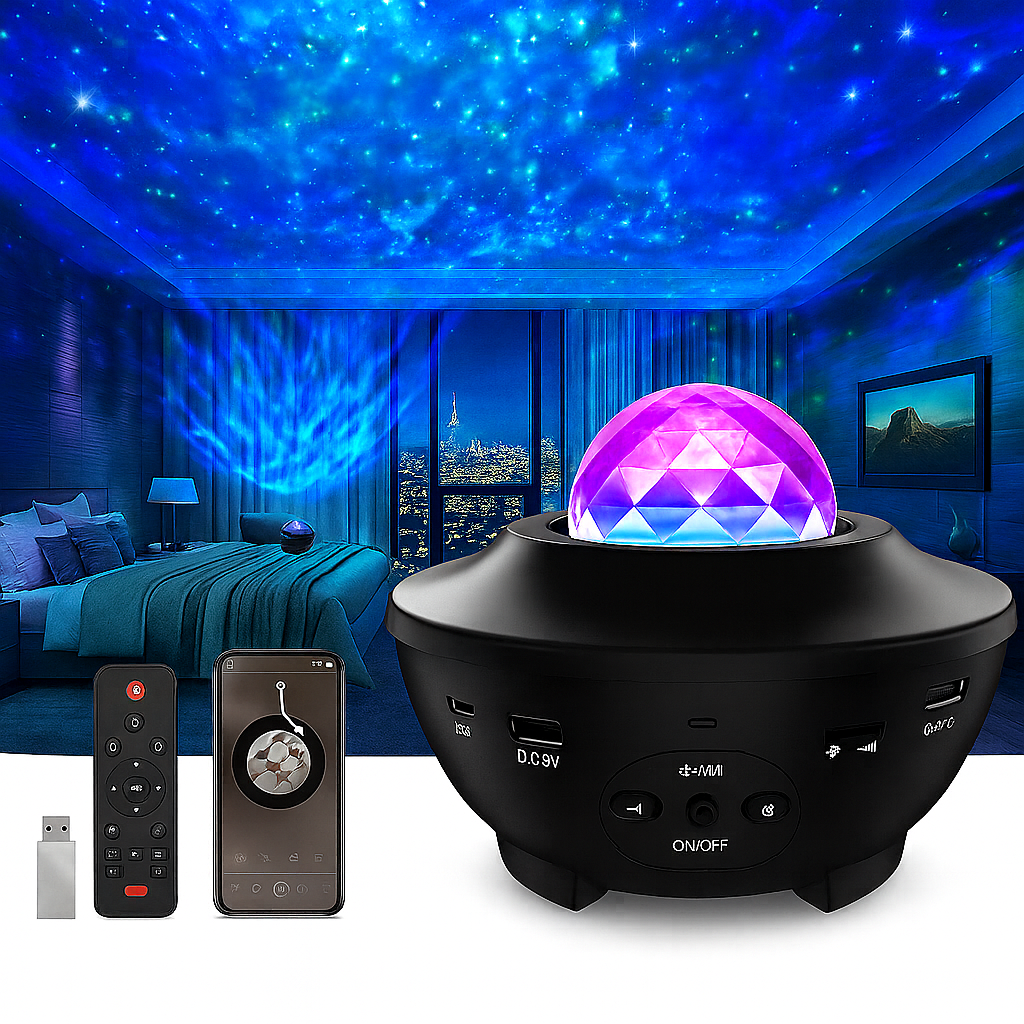 🌌 Projecteur Lumineuxl – Le ciel étoilé… chez toi !