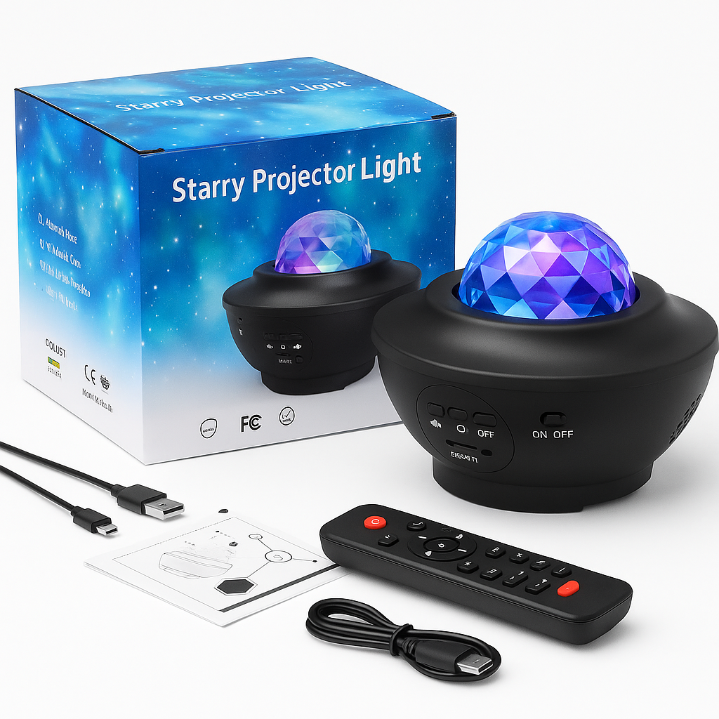 🌌 Projecteur Lumineuxl – Le ciel étoilé… chez toi !
